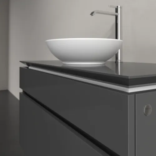VILLEROY BOCH Legato toaletní skříňka, 2 výsuvy, 1000 x 550 x 500 mm, lesklá šedá / lesklá šedá #B57200FP, obrázek 5