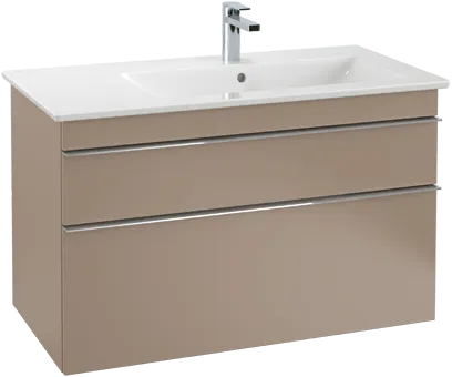 VILLEROY BOCH Toaletní skříňka Venticello, 2 výsuvy, 953 x 590 x 502 mm, Cashmere Grey / Cashmere Grey #A92801VN
