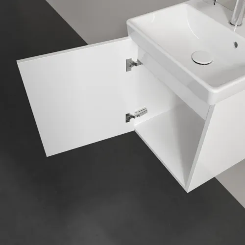 VILLEROY BOCH Avento toaletní skříňka, 1 dvířka, 426 x 514 x 384 mm, lesklá bílá #A88700VE, obrázek 6