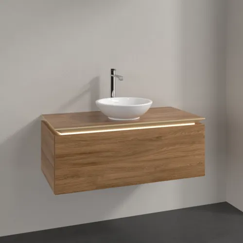 VILLEROY BOCH Legato toaletní skříňka, s osvětlením, 1 zásuvka, 1000 x 380 x 500 mm, dub Kansas / dub Kansas #B571L0RH, obrázek 2