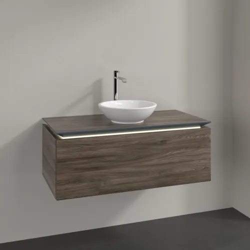 VILLEROY BOCH Legato toaletní skříňka, s osvětlením, 1 zásuvka, 1000 x 380 x 500 mm, Kamenný dub / Kamenný dub #B571L0RK, obrázek 2