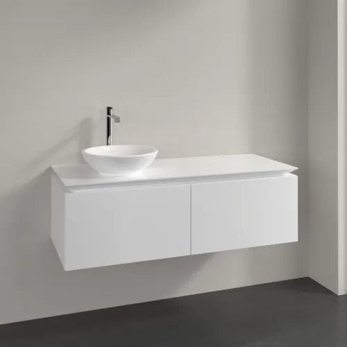 VILLEROY BOCH Legato toaletní skříňka, 2 výsuvy, 1200 x 380 x 500 mm, lesklá bílá / lesklá bílá #B57900DH, obrázek 2