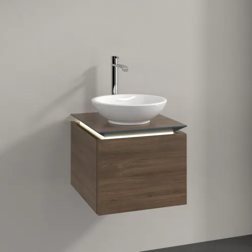 VILLEROY BOCH Legato toaletní skříňka, s osvětlením, 1 zásuvka, 450 x 380 x 500 mm, Arizona Oak / Arizona Oak #B565L0VH, obrázek 2