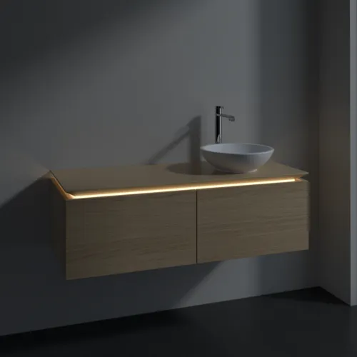 VILLEROY BOCH Legato toaletní skříňka, s osvětlením, 2 výsuvy, 1200 x 380 x 500 mm, severský dub / severský dub #B581L0VJ, obrázek 3
