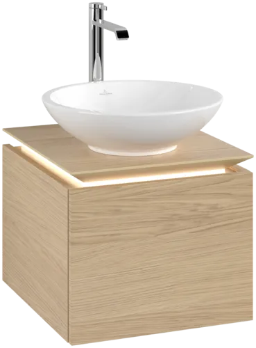 VILLEROY BOCH Legato toaletní skříňka, s osvětlením, 1 zásuvka, 450 x 380 x 500 mm, severský dub / severský dub #B565L0VJ