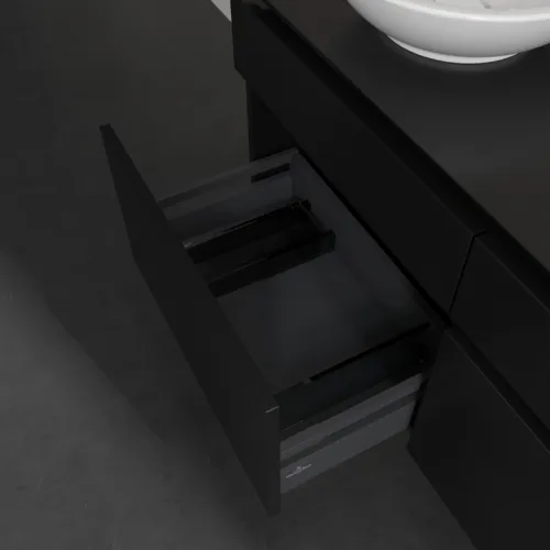 VILLEROY BOCH Legato toaletní skříňka, s osvětlením, 4 výsuvy, 1200 x 550 x 500 mm, černý matný lak / černý matný lak #B580L0PD, obrázek 5