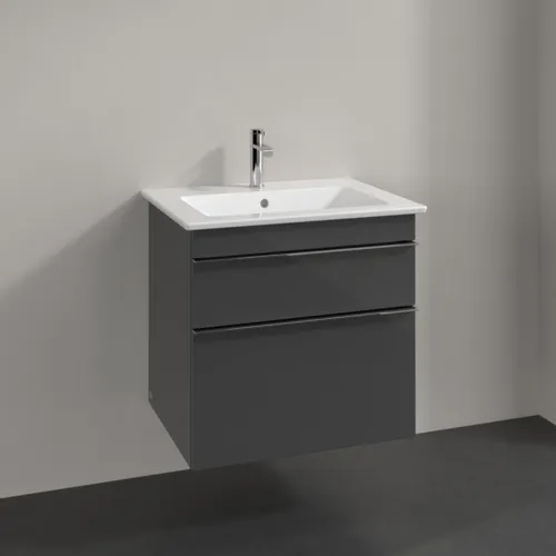 VILLEROY BOCH Venticello toaletní skříňka, 2 výsuvy, 603 x 590 x 502 mm, lesklá šedá / lesklá šedá #A92401FP, obrázek 2