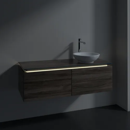 VILLEROY BOCH Legato toaletní skříňka, s osvětlením, 2 výsuvy, 1200 x 380 x 500 mm, Kamenný dub / Kamenný dub #B581L0RK, obrázek 3