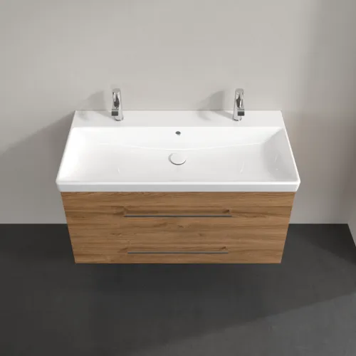 VILLEROY BOCH Avento toaletní skříňka, 2 výsuvy, 976 x 514 x 484 mm, dub Kansas #A89200RH, obrázek 5
