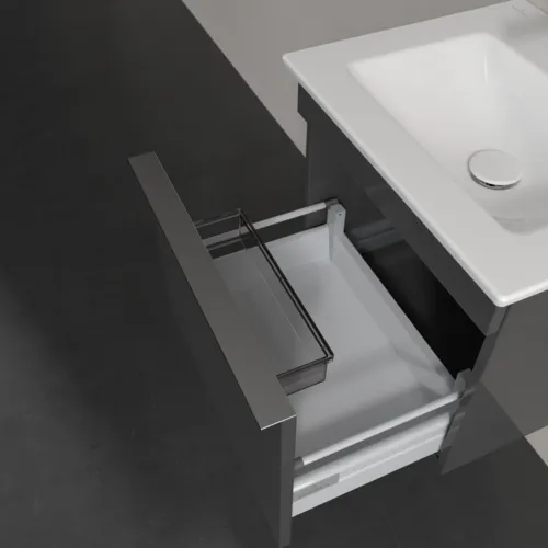 VILLEROY BOCH Venticello toaletní skříňka, 1 zásuvka, 466 x 420 x 425 mm, lesklá šedá / lesklá šedá #A93101FP, obrázek 6