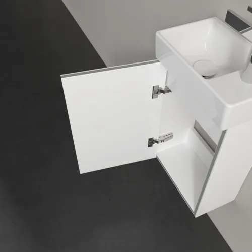 VILLEROY BOCH Avento toaletní skříňka, 1 dvířka, 340 x 514 x 234 mm, Crystal White #A87600B4, obrázek 6