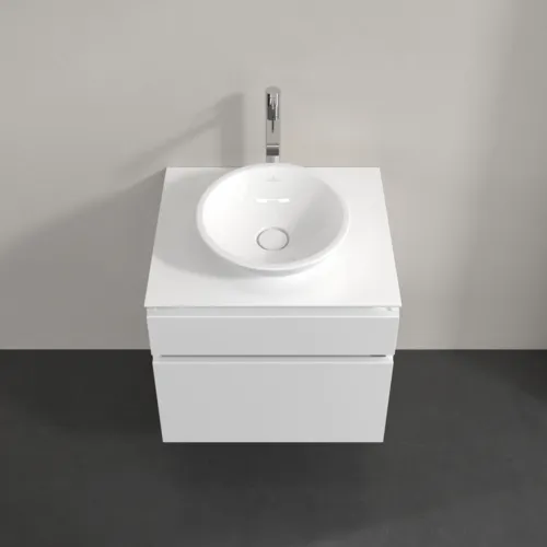 VILLEROY BOCH Legato toaletní skříňka, 2 výsuvy, 600 x 550 x 500 mm, lesklá bílá / lesklá bílá #B56800DH, obrázek 4