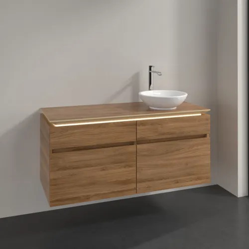 VILLEROY BOCH Legato toaletní skříňka, s osvětlením, 4 výsuvy, 1200 x 550 x 500 mm, dub Kansas / dub Kansas #B582L0RH, obrázek 2