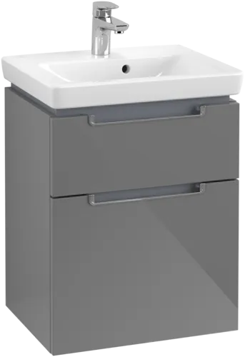 VILLEROY BOCH Subway 2.0 Vanity unit, 2 výsuvy, 485 x 590 x 379 mm, lesklá šedá #A90710FP, obrázek 2