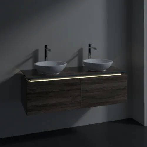 VILLEROY BOCH Legato toaletní skříňka, s osvětlením, 2 výsuvy, 1200 x 380 x 500 mm, Kamenný dub / Kamenný dub #B583L0RK, obrázek 3