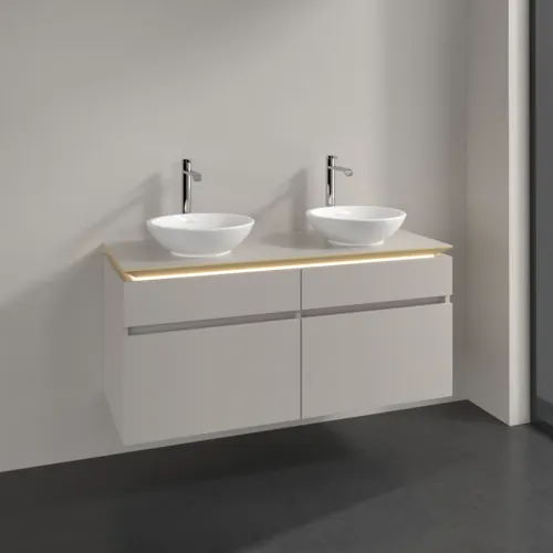 VILLEROY BOCH Legato toaletní skříňka, s osvětlením, 4 výsuvy, 1200 x 550 x 500 mm, Soft Grey / Soft Grey #B584L0VK, obrázek 2