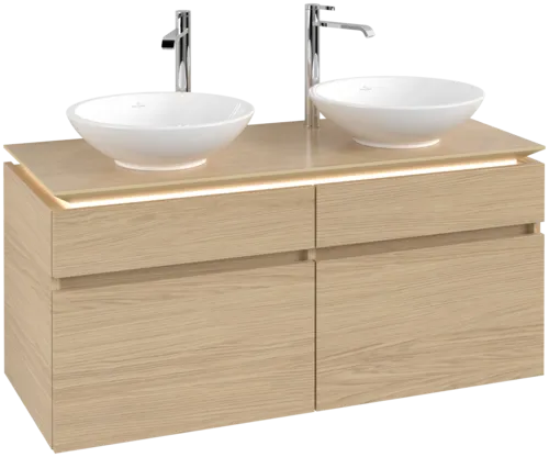 VILLEROY BOCH Legato toaletní skříňka, s osvětlením, 4 výsuvy, 1200 x 550 x 500 mm, severský dub / severský dub #B584L0VJ
