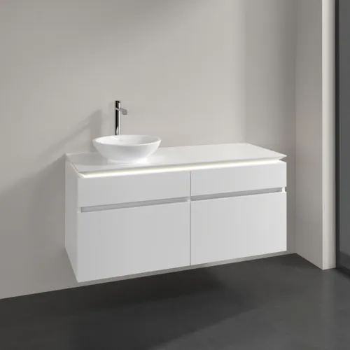VILLEROY BOCH Legato toaletní skříňka, s osvětlením, 4 výsuvy, 1200 x 550 x 500 mm, lesklá bílá / lesklá bílá #B580L0DH, obrázek 2
