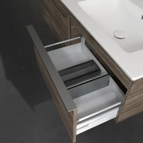 VILLEROY BOCH Toaletní skříňka Venticello, 2 výsuvy, 1253 x 420 x 502 mm, Kamenný dub / Kamenný dub #A93901RK, obrázek 6