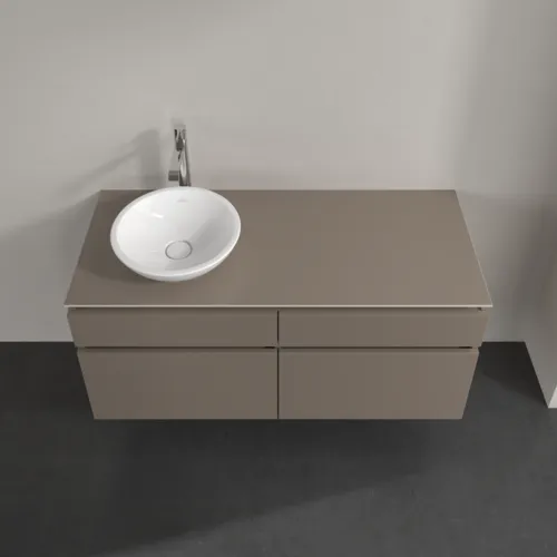 VILLEROY BOCH Legato toaletní skříňka, 4 výsuvy, 1200 x 550 x 500 mm, Truffle Grey / Truffle Grey #B58000VG, obrázek 4
