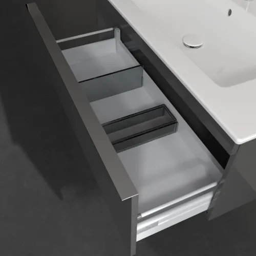 VILLEROY BOCH Venticello toaletní skříňka, 1 zásuvka, 953 x 420 x 502 mm, lesklá šedá / lesklá šedá #A93501FP, obrázek 6