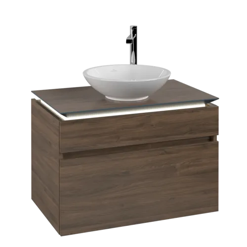 VILLEROY BOCH Legato toaletní skříňka, s osvětlením, 2 výsuvy, 800 x 550 x 500 mm, Arizona Oak / Arizona Oak #B570L0VH