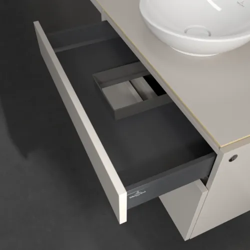 VILLEROY BOCH Legato toaletní skříňka, s osvětlením, 2 výsuvy, 800 x 550 x 500 mm, Soft Grey / Soft Grey #B570L0VK, obrázek 6
