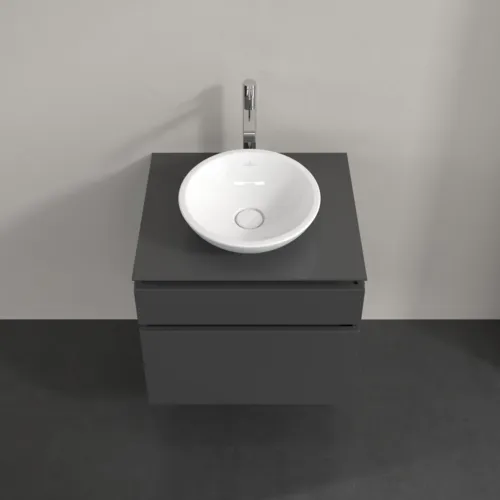 VILLEROY BOCH Legato toaletní skříňka, 2 výsuvy, 600 x 550 x 500 mm, lesklá šedá / lesklá šedá #B56800FP, obrázek 4