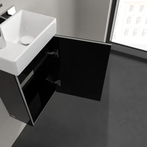VILLEROY BOCH Avento toaletní skříňka, 1 dvířka, 340 x 514 x 234 mm, Crystal Black #A87601B3, obrázek 7