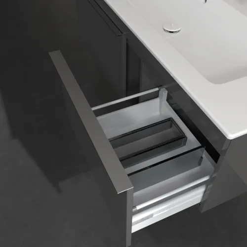 VILLEROY BOCH Venticello toaletní skříňka, 2 výsuvy, 1153 x 420 x 502 mm, lesklá šedá / lesklá šedá #A93801FP, obrázek 6