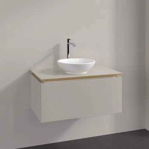 VILLEROY BOCH Legato toaletní skříňka, 1 zásuvka, 800 x 380 x 500 mm, Soft Grey / Soft Grey #B56900VK, obrázek 2