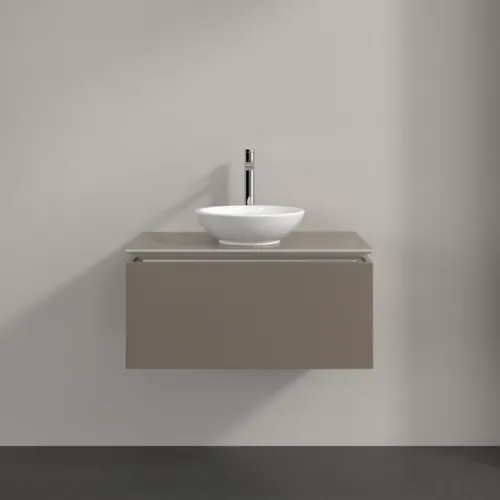 VILLEROY BOCH Legato toaletní skříňka, 1 zásuvka, 800 x 380 x 500 mm, Truffle Grey / Truffle Grey #B56900VG, obrázek 3