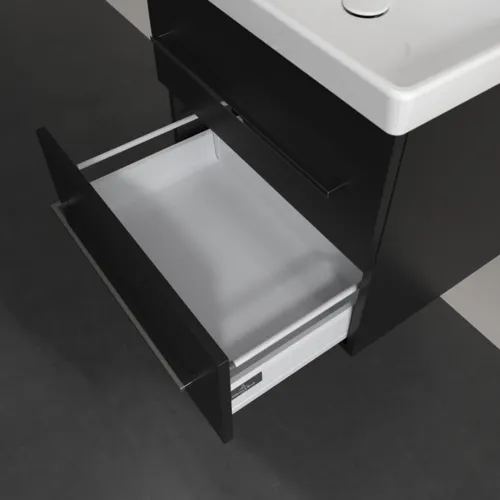 VILLEROY BOCH Avento toaletní skříňka, 2 výsuvy, 576 x 514 x 484 mm, Volcano Black #A88900VL, obrázek 6