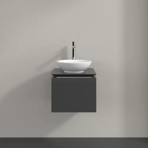 VILLEROY BOCH Legato toaletní skříňka, 1 zásuvka, 450 x 380 x 500 mm, lesklá šedá / lesklá šedá #B56500FP, obrázek 3