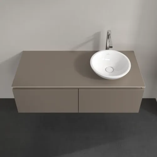 VILLEROY BOCH Legato toaletní skříňka, 2 výsuvy, 1200 x 380 x 500 mm, Truffle Grey / Truffle Grey #B58100VG, obrázek 4