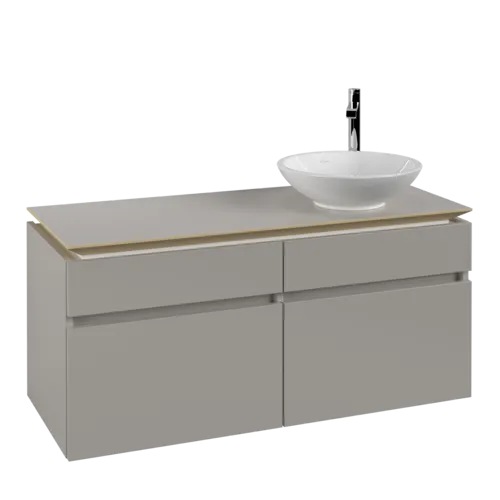 VILLEROY BOCH Legato toaletní skříňka, 4 výsuvy, 1200 x 550 x 500 mm, Soft Grey / Soft Grey #B58200VK