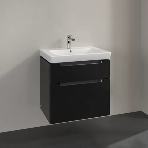VILLEROY BOCH Subway 2.0 Vanity unit, 2 výsuvy, 637 x 590 x 454 mm, černý matný lak #A91010PD, obrázek 2