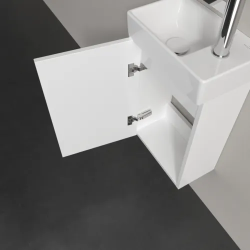 VILLEROY BOCH Avento toaletní skříňka, 1 dvířka, 340 x 514 x 234 mm, lesklá bílá #A87600VE, obrázek 6