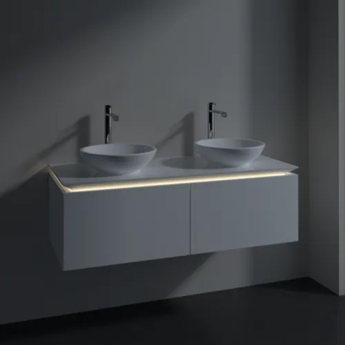 VILLEROY BOCH Legato toaletní skříňka, s osvětlením, 2 výsuvy, 1200 x 380 x 500 mm, lesklá bílá / lesklá bílá #B583L0DH, obrázek 3
