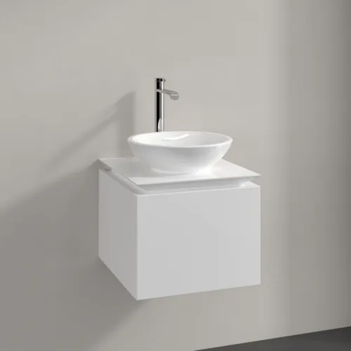 VILLEROY BOCH Legato toaletní skříňka, 1 zásuvka, 450 x 380 x 500 mm, lesklá bílá / lesklá bílá #B56500DH, obrázek 2