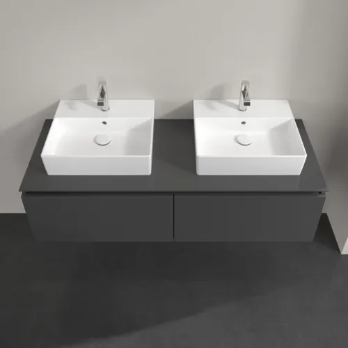 VILLEROY BOCH Legato toaletní skříňka, 2 výsuvy, 1400 x 380 x 500 mm, lesklá šedá / lesklá šedá #B66800FP, obrázek 4