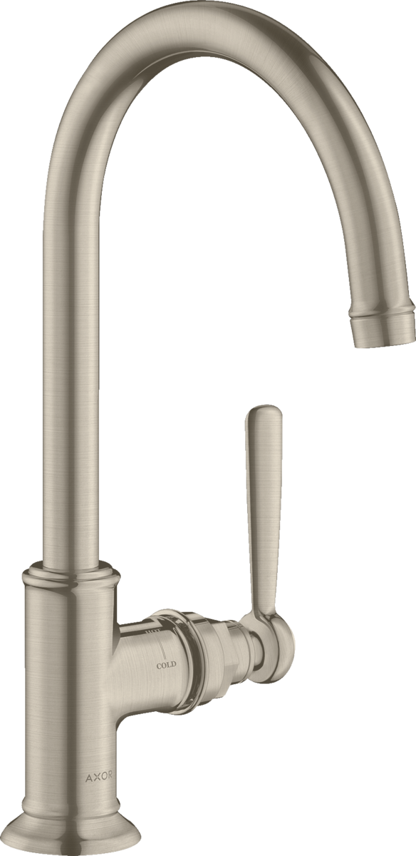 HANSGROHE AXOR Montreux Páková umyvadlová baterie 210 s páčkovou rukojetí, s odtokovou soupravou #16518820 - kartáčovaný nikl
