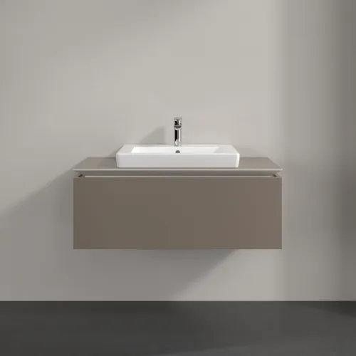 VILLEROY BOCH Legato toaletní skříňka, 1 zásuvka, 1000 x 380 x 500 mm, Truffle Grey / Truffle Grey #B68000VG, obrázek 3