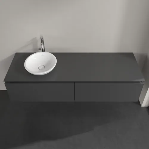VILLEROY BOCH Legato toaletní skříňka, 2 výsuvy, 1600 x 380 x 500 mm, lesklá šedá / lesklá šedá #B59500FP, obrázek 4