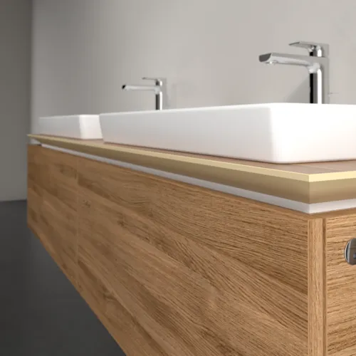 VILLEROY BOCH Legato toaletní skříňka, s osvětlením, 2 výsuvy, 1600 x 380 x 500 mm, dub Kansas / dub Kansas #B692L0RH, obrázek 4