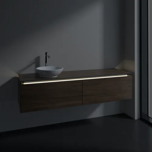 VILLEROY BOCH Legato toaletní skříňka, s osvětlením, 2 výsuvy, 1600 x 380 x 500 mm, Arizona Oak / Arizona Oak #B595L0VH, obrázek 3