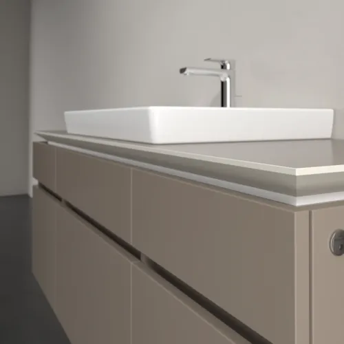 VILLEROY BOCH Legato toaletní skříňka, s osvětlením, 5 výsuvů, 1400 x 550 x 500 mm, Truffle Grey / Truffle Grey #B685L0VG, obrázek 4