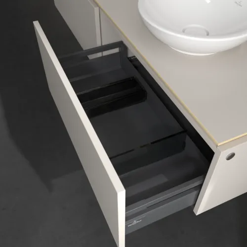VILLEROY BOCH Legato toaletní skříňka, 2 výsuvy, 1600 x 380 x 500 mm, Soft Grey / Soft Grey #B59900VK, obrázek 6