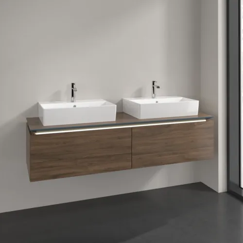 VILLEROY BOCH Legato toaletní skříňka, s osvětlením, 2 výsuvy, 1600 x 380 x 500 mm, Arizona Oak / Arizona Oak #B676L0VH, obrázek 2
