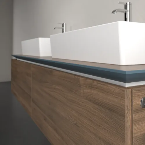 VILLEROY BOCH Legato toaletní skříňka, s osvětlením, 2 výsuvy, 1600 x 380 x 500 mm, Arizona Oak / Arizona Oak #B676L0VH, obrázek 4